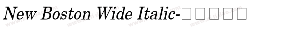 New Boston Wide Italic字体转换